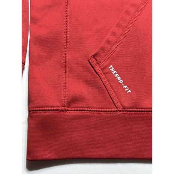 Nike Therma Fit Training Swoosh Hoodie Mens Medium Red Dri-Fit Sweatshirt - Picture 4 of 11